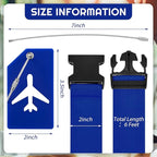 Weewooday 8 Pcs Luggage Straps Suitcase Tags Set - Image 2