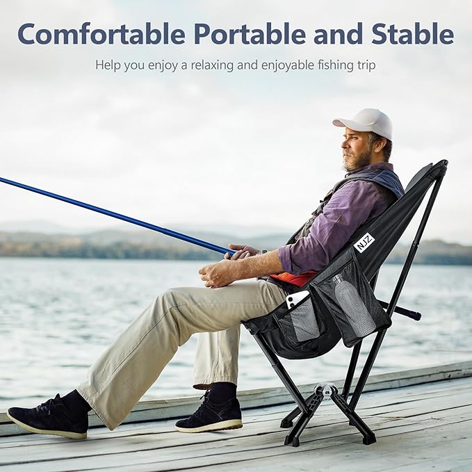High Back Camping Chair, Outdoor Comfortable Chair - Image 6