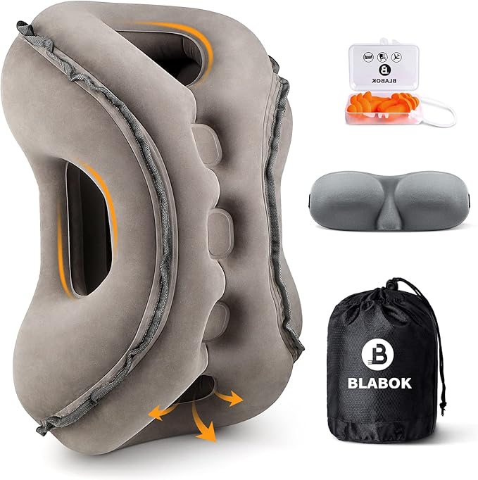 Inflatable Travel Pillow, Support Head, Used by BLABOK