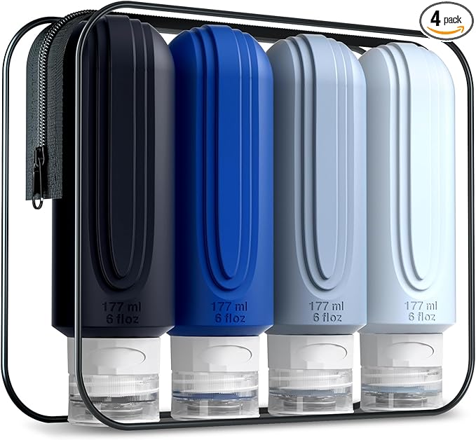 Travel Bottles for Toiletries, Large 6oz Oversize Containers, BPA Free Leak by Mrsdry