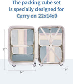 Narwey 6 Set Compression Packing Cubes - Image 2