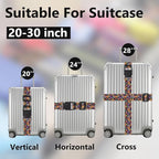 2 Pack Luggage Straps for Suitcases Adjustable Luggage Belt TSA Approved - Image 3