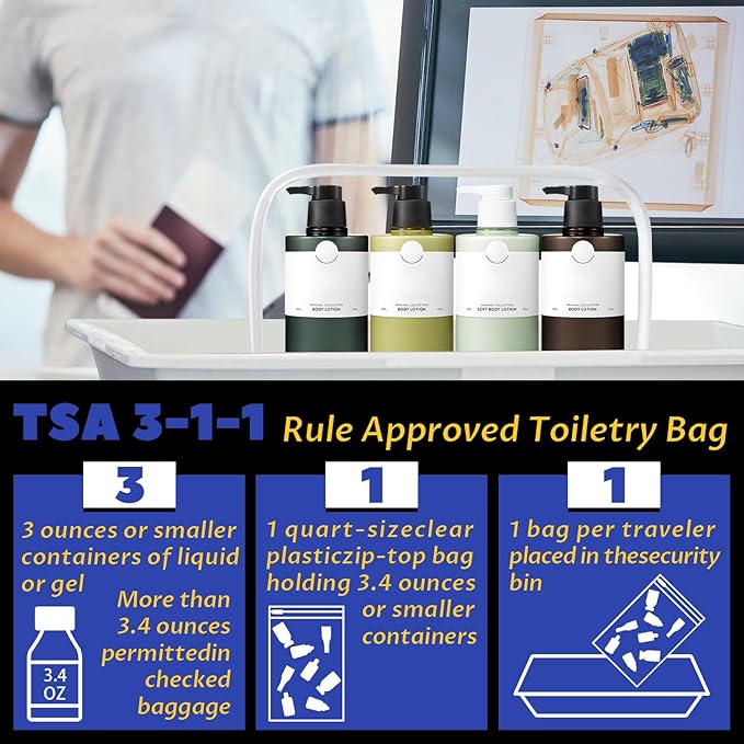 16 Pieces Clear Makeup Bags Bulk, TSA Approved Toiletry Bag - Image 3
