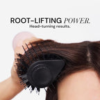 L'ANGE Hair Le Volume Elevé 65MM 2-in-1 Titanium Brush Dryer | Dry and Style | Unique Teardrop Shape Barrel | 3 Heat Settings | 360° Vented Airflow | Ionic Technology for Frizz-Free Styling (Blush)