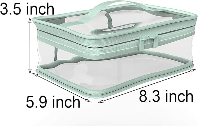 Makeup Bag Zipper Waterproof Portable Travel Storage Pouch 2 Pcs - Image 3