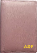 Personalized Monogrammed Blush Leather RFID Passport Wallet by 123CheapChecks