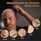 Head Shavers for Bald Men Magnetic Electric Razor Rechargeable Head and Face Shaver for Men Beard Trimmer IPX7 Waterproof Wet/Dry Bald and Skull Shavers Cordless Grooming Kit for Travel Home