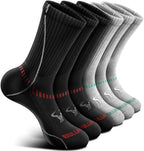 BULLIANT Compression Socks for Men 6Pairs, Athletic Crew Socks Cushioned For by BULLIANT