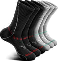 BULLIANT Compression Socks for Men 6Pairs, Athletic Crew Socks Cushioned For by BULLIANT
