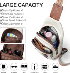 7L Sling Bag for Women Men Leather Small Sling Backpack Daypack Anti Theft - Image 3