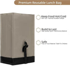 SUNNY BIRD Insulated Lunch Bag Rolltop Lunch Box Tote Bag - Image 5