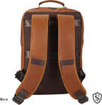 STAR VISTA Angelo 17.3" Vintage Full Grain Leather Laptop Backpack - Image 4