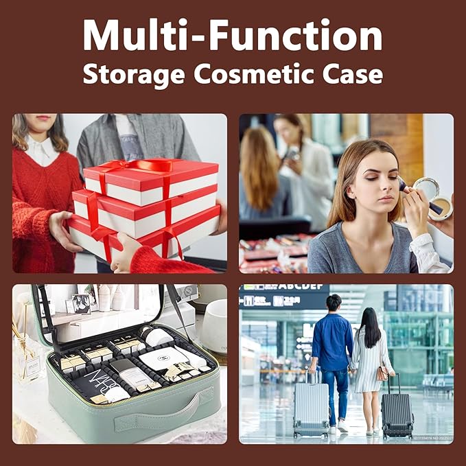 Travel Makeup Bag for Women and Makeup Artists Cosmetic Organizer Large Makeup - Image 5