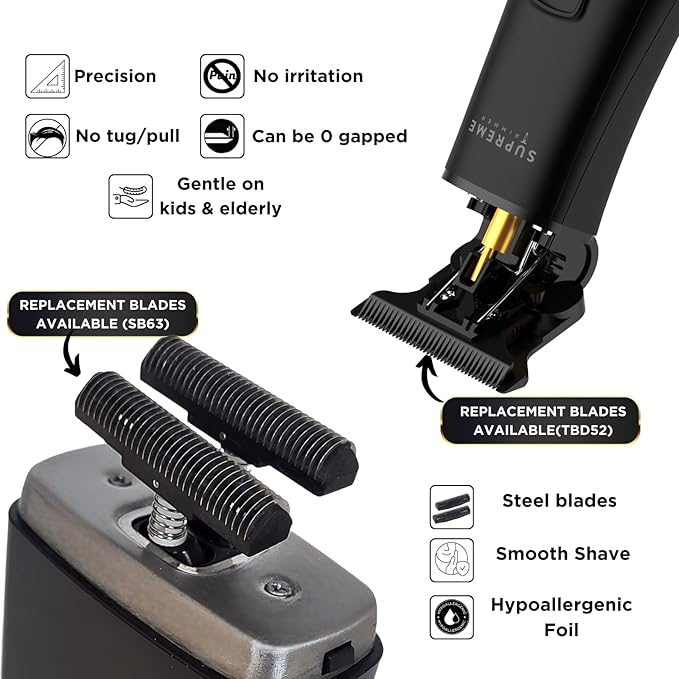 Supreme Trimmer 2-in-1 T-Shaper Trimmer & Crunch Foil Shaver | STF602 Electric - Image 3