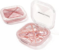 1 Pack Small Pink Pill Organizer, 4 Compartments, Compact Stylish Cute Travel by HyJeryty