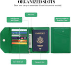 Leather Passport Holder Cover, Passport Book Holder, Rfid Blocking Travel - Image 4