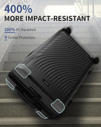 ECOHUB Hardside Expandable Carry On Luggage, Recycled PC 24" Rolling Luggage - Image 2