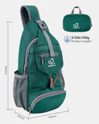 WATERFLY Packable Small Crossbody Sling Backpack Shoulder Chest Bag Daypack - Image 3