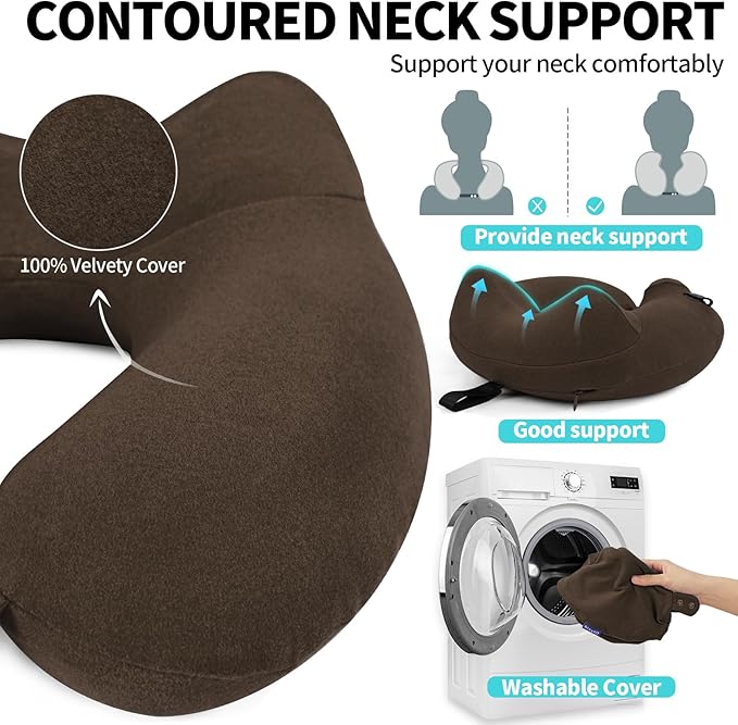 2 Pack Inflatable Travel Neck Pillows - Image 6