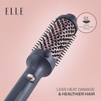 Elle - Infrared Heated Round Brush, Gentle Heat Effortless Volume and Shine (Black)