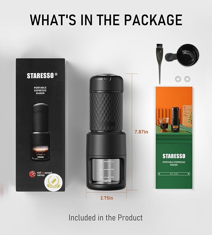 STARESSO Classic Portable Espresso Maker, 2 IN 1 Travel Coffee Maker Compatible - Image 7