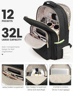 LOVEVOOK Laptop Backpack for Women, Travel Computer Work Bags - Image 2
