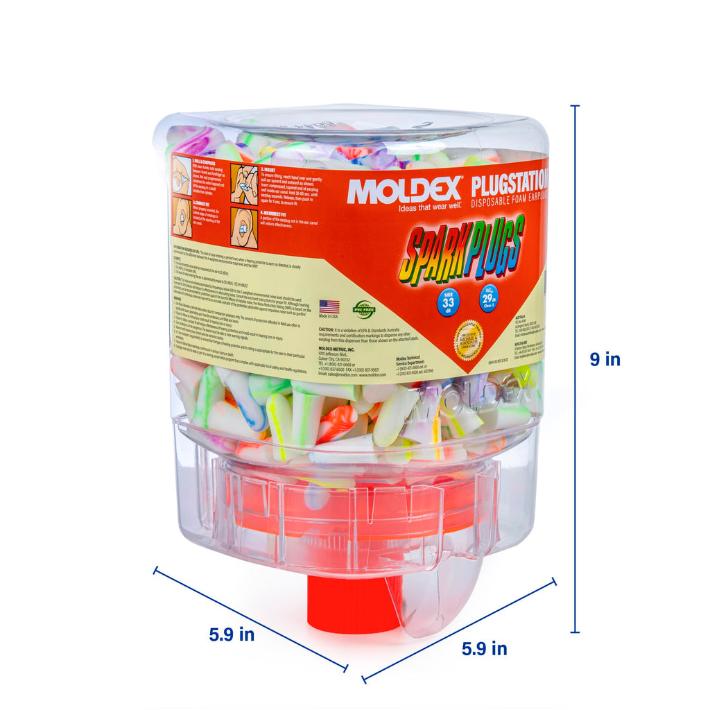 Moldex SparkPlugs PlugStation Uncorded Earplug Dispenser (250 pair (Pack of 1) / Uncorded)