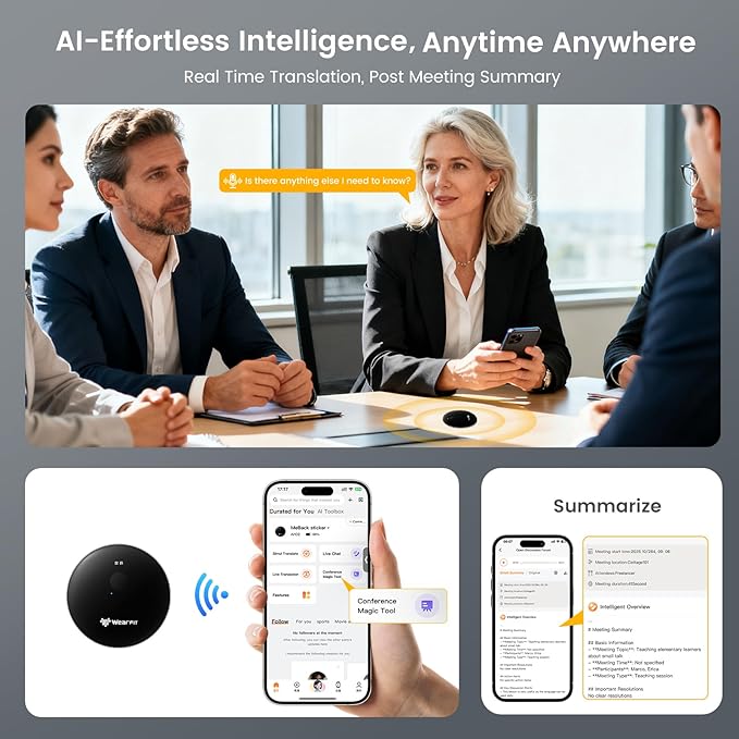 AIKYA AI Language Translator Device, Upgraded AI Translator, 135+ Language - Image 4