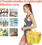 F-color Mesh Shower Caddy Portable, Upgrade Deeper 7 Pockets Shower Bag Basket - Image 5