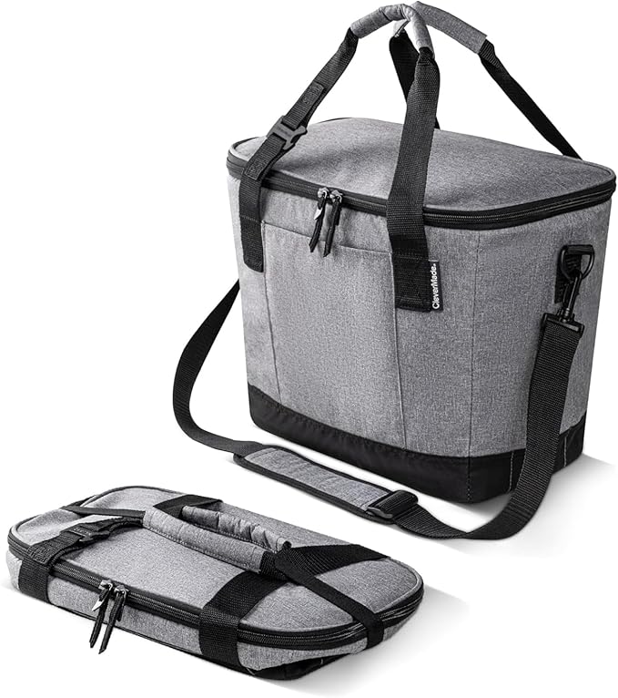 CleverMade Collapsible Insulated Cooler Bag – Leakproof Soft Folding Cooler by CleverMade