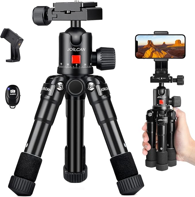 JOILCAN Mini Tripod for Camera, Portable Travel Tripods for DSLR Phone Projector by JOILCAN