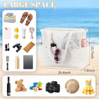 LEDAOU Beach Bag Waterproof Sandproof Women Tote Bag Pool Bag - Image 5