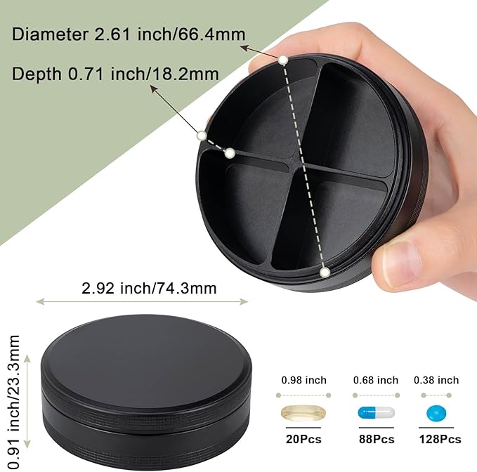 Daily Pill Organizer 4 Compartments - Image 3