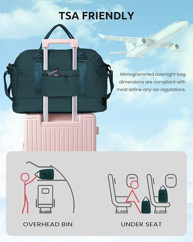 Womens Birthday Gift, Birthday Gift-Initial Travel Bag - Image 6