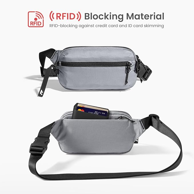 tomtoc 1.5L Sling Bag with RFID Blocking, Crossbody Bag Minimalist Chest - Image 4