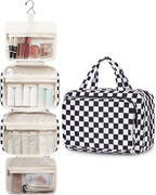 Narwey Travel Toiletry Bag for Women Large Hanging Makeup Bag Organizer - Image 4