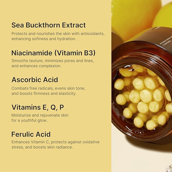 medicube Uneven Skin & Firm Duo: Deep Vitamin C Golden Capsule Face Moisturizer and Salmon DNA PDRN Pink Collagen Capsule Cream
