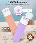 Quatish Travel Bottles for Toiletries, Original Patented Leak Proof Travel Size - Image 2