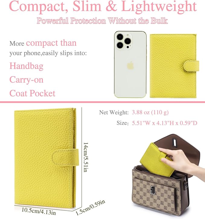Slim Passport Wallet for Women – RFID Blocking Passport Holder for Travel Women - Image 5