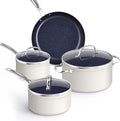 Nuwave Healthy Duralon Blue Ceramic Nonstick Coated 7pc Cookware Set, by NuWave