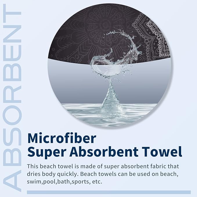2 Pack Lightweight Thin Beach Towel Oversized 71"x32" Big Extra Large - Image 6