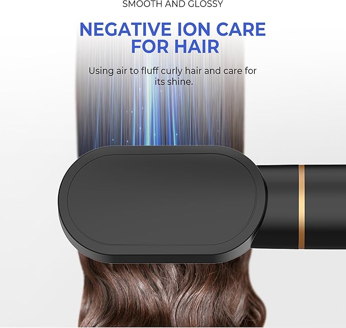 5 in 1 Blow Dryer Brush, Hair Dryer Brush Set Negative Ion Upgrade Hot Air Brush Air Styler Curling Wrap Air Curler, Curling Iron Hair Styling Tools As A Gift for Straight/Curl/Drying/Smoothing