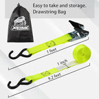 XSTRAP STANDARD Ratchet Tie Down Straps 4 Pk 10 Ft- 300 Lbs Load Cap- 900 Lbs - Image 2