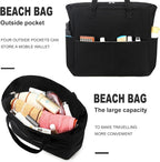 LEDAOU Beach Bag Waterproof Sandproof Women Tote Bag Pool Bag - Image 5