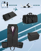 50L Convertible Garment Duffle Bag Backpack - Image 7