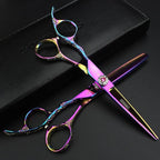 6-Inch Left Handed Hairdresser Hairdresser Scissors Set (6 inches, 2 Pieces-C)