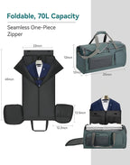 Large 3 In 1 Waterproof Garment Duffle Bags - Image 3
