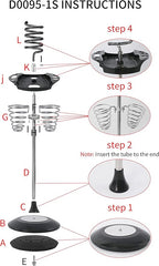 Hair Dryer Stand,Twisty Style Acrylic Top Holder,Hair Styling Appliances with Tray Two Spiral Holders and Heavy Base for Hair Dryer,Flat Iron,Curling Stick,Hair Straightener,Brush(orange)