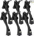 6 Packs Black Door Stops, Heavy Duty Kickdown Door Stopper, One Touch by ENYZTBI