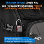 TSA Approved Luggage Locks, Ultra-Secure Dimple Key Travel Locks - Image 6